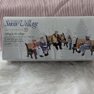 Department 56 Snow Village Sitting in the Village Set